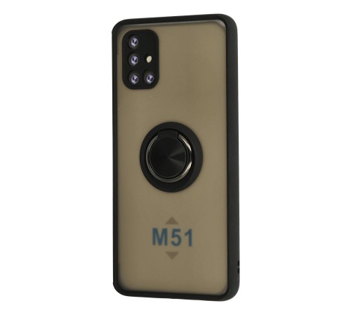 Samsung Galaxy M51 Kılıf Montreal Yüzüklü Silikon Kapak - Siyah Samsung Galaxy M51 Kılıf Montreal Yüzüklü Silikon Kapak - Siyah