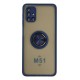 Samsung Galaxy M51 Kılıf Montreal Yüzüklü Silikon Kapak - Lacivert