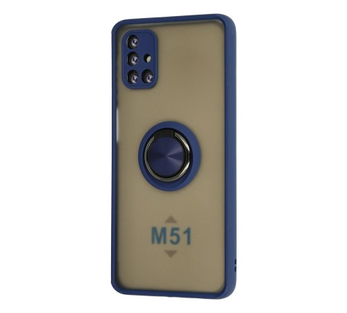 Samsung Galaxy M51 Kılıf Montreal Yüzüklü Silikon Kapak - Lacivert Samsung Galaxy M51 Kılıf Montreal Yüzüklü Silikon Kapak - Lacivert