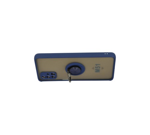 Samsung Galaxy M51 Kılıf Montreal Yüzüklü Silikon Kapak - Lacivert Samsung Galaxy M51 Kılıf Montreal Yüzüklü Silikon Kapak - Lacivert