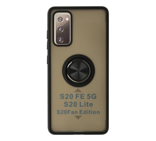 Samsung Galaxy S20 FE Kılıf Montreal Yüzüklü Silikon Kapak - Siyah Samsung Galaxy S20 FE Kılıf Montreal Yüzüklü Silikon Kapak - Siyah