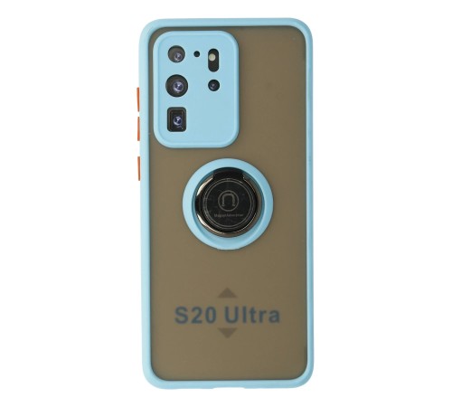 Samsung Galaxy S20 Ultra Kılıf Montreal Yüzüklü Silikon Kapak - Buz Mavi Samsung Galaxy S20 Ultra Kılıf Montreal Yüzüklü Silikon Kapak - Buz Mavi