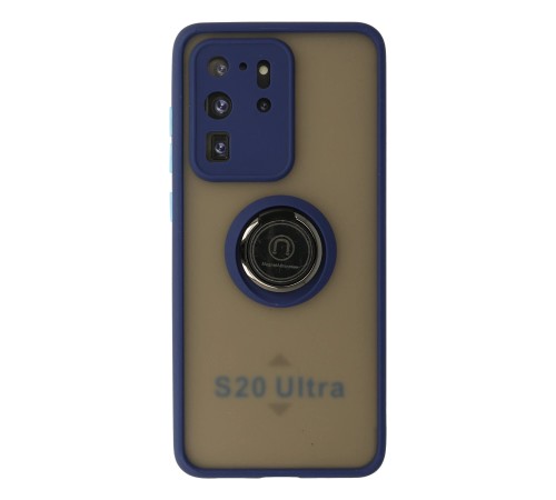 Samsung Galaxy S20 Ultra Kılıf Montreal Yüzüklü Silikon Kapak - Lacivert Samsung Galaxy S20 Ultra Kılıf Montreal Yüzüklü Silikon Kapak - Lacivert