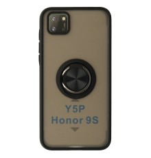 Huawei Y5P Kılıf Montreal Yüzüklü Silikon Kapak - Siyah