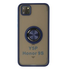 Huawei Y5P Kılıf Montreal Yüzüklü Silikon Kapak - Lacivert