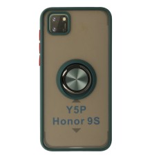 Huawei Y5P Kılıf Montreal Yüzüklü Silikon Kapak - Yeşil