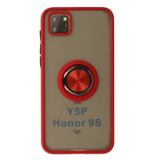 Huawei Y5P Kılıf Montreal Yüzüklü Silikon Kapak - Kırmızı