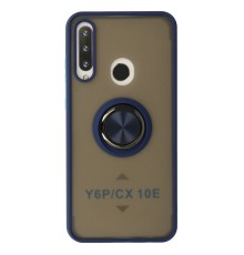 Huawei Y6P Kılıf Montreal Yüzüklü Silikon Kapak - Lacivert