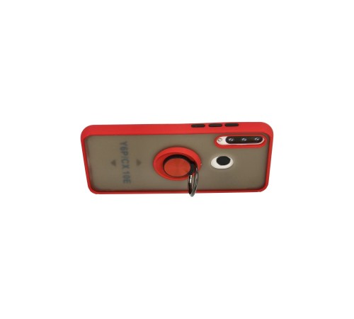 Huawei Y6P Kılıf Montreal Yüzüklü Silikon Kapak - Kırmızı Huawei Y6P Kılıf Montreal Yüzüklü Silikon Kapak - Kırmızı