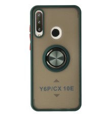 Huawei Y6P Kılıf Montreal Yüzüklü Silikon Kapak - Yeşil