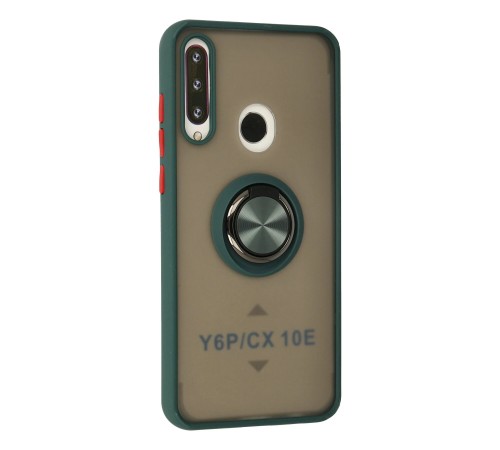 Huawei Y6P Kılıf Montreal Yüzüklü Silikon Kapak - Yeşil Huawei Y6P Kılıf Montreal Yüzüklü Silikon Kapak - Yeşil