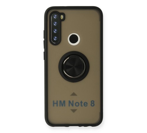 Xiaomi Redmi Note 8 Kılıf Montreal Yüzüklü Silikon Kapak - Siyah Xiaomi Redmi Note 8 Kılıf Montreal Yüzüklü Silikon Kapak - Siyah