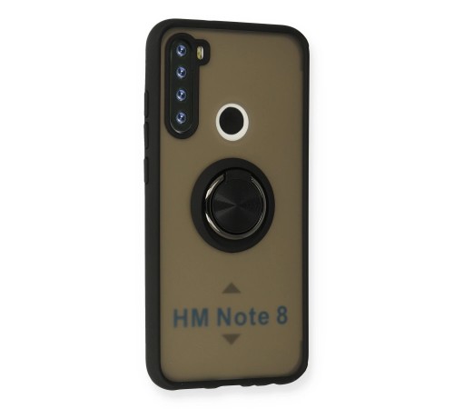 Xiaomi Redmi Note 8 Kılıf Montreal Yüzüklü Silikon Kapak - Siyah Xiaomi Redmi Note 8 Kılıf Montreal Yüzüklü Silikon Kapak - Siyah