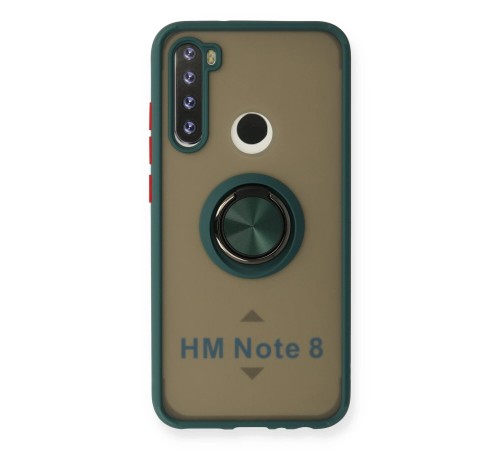 Xiaomi Redmi Note 8 Kılıf Montreal Yüzüklü Silikon Kapak - Yeşil Xiaomi Redmi Note 8 Kılıf Montreal Yüzüklü Silikon Kapak - Yeşil