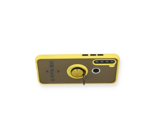 Xiaomi Redmi Note 8 Kılıf Montreal Yüzüklü Silikon Kapak - Sarı Xiaomi Redmi Note 8 Kılıf Montreal Yüzüklü Silikon Kapak - Sarı