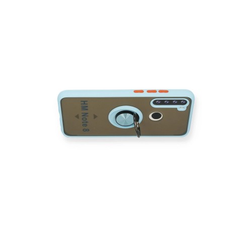 Xiaomi Redmi Note 8 Kılıf Montreal Yüzüklü Silikon Kapak - Buz Mavi Xiaomi Redmi Note 8 Kılıf Montreal Yüzüklü Silikon Kapak - Buz Mavi