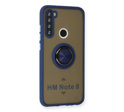 Xiaomi Redmi Note 8 Kılıf Montreal Yüzüklü Silikon Kapak - Lacivert Xiaomi Redmi Note 8 Kılıf Montreal Yüzüklü Silikon Kapak - Lacivert