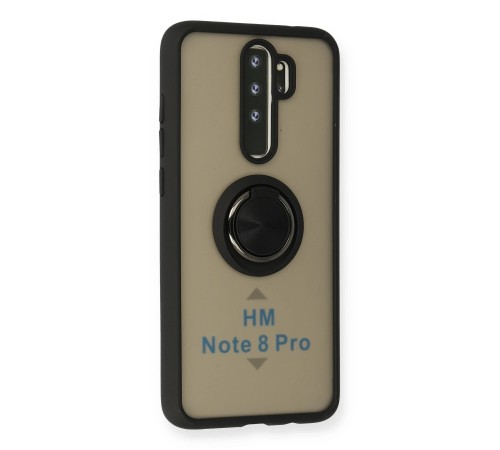 Xiaomi Redmi Note 8 Pro Kılıf Montreal Yüzüklü Silikon Kapak - Siyah Xiaomi Redmi Note 8 Pro Kılıf Montreal Yüzüklü Silikon Kapak - Siyah