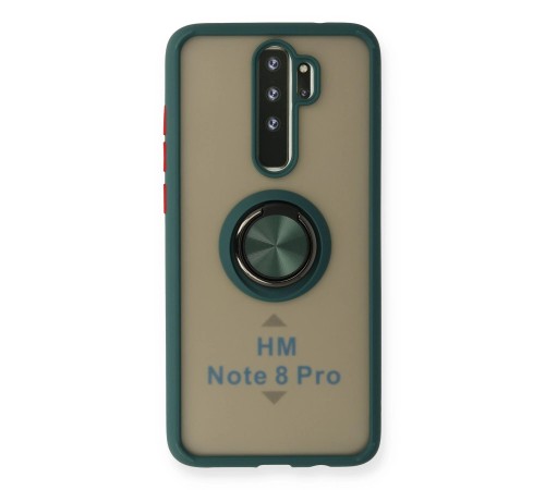 Xiaomi Redmi Note 8 Pro Kılıf Montreal Yüzüklü Silikon Kapak - Yeşil Xiaomi Redmi Note 8 Pro Kılıf Montreal Yüzüklü Silikon Kapak - Yeşil