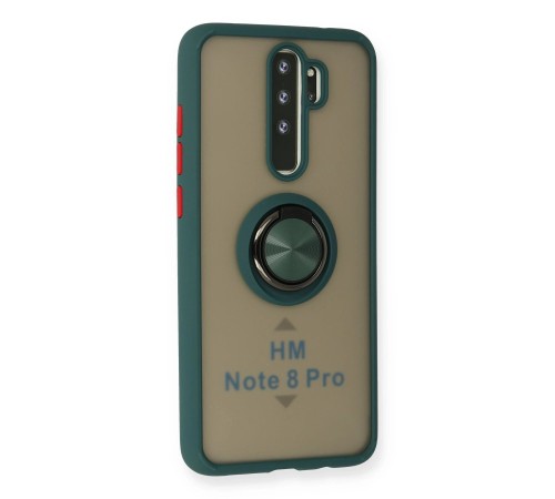 Xiaomi Redmi Note 8 Pro Kılıf Montreal Yüzüklü Silikon Kapak - Yeşil Xiaomi Redmi Note 8 Pro Kılıf Montreal Yüzüklü Silikon Kapak - Yeşil