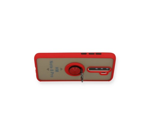 Xiaomi Redmi Note 8 Pro Kılıf Montreal Yüzüklü Silikon Kapak - Kırmızı Xiaomi Redmi Note 8 Pro Kılıf Montreal Yüzüklü Silikon Kapak - Kırmızı