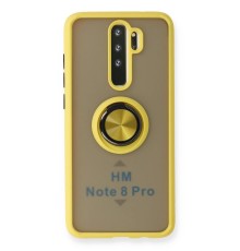 Xiaomi Redmi Note 8 Pro Kılıf Montreal Yüzüklü Silikon Kapak - Sarı