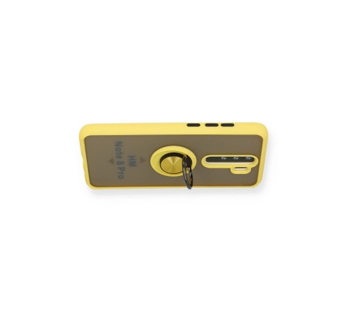 Xiaomi Redmi Note 8 Pro Kılıf Montreal Yüzüklü Silikon Kapak - Sarı Xiaomi Redmi Note 8 Pro Kılıf Montreal Yüzüklü Silikon Kapak - Sarı