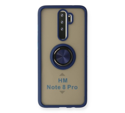 Xiaomi Redmi Note 8 Pro Kılıf Montreal Yüzüklü Silikon Kapak - Lacivert Xiaomi Redmi Note 8 Pro Kılıf Montreal Yüzüklü Silikon Kapak - Lacivert