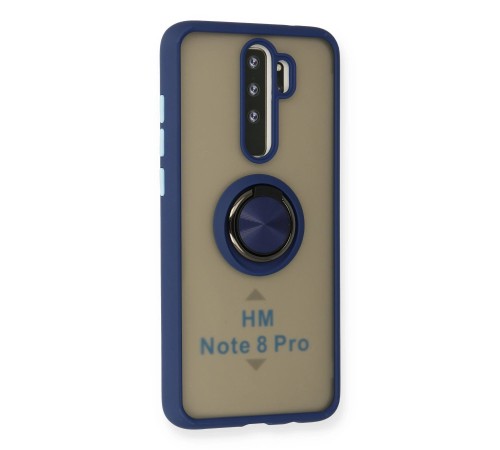 Xiaomi Redmi Note 8 Pro Kılıf Montreal Yüzüklü Silikon Kapak - Lacivert Xiaomi Redmi Note 8 Pro Kılıf Montreal Yüzüklü Silikon Kapak - Lacivert