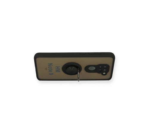 Xiaomi Redmi Note 9 Kılıf Montreal Yüzüklü Silikon Kapak - Siyah Xiaomi Redmi Note 9 Kılıf Montreal Yüzüklü Silikon Kapak - Siyah
