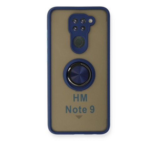 Xiaomi Redmi Note 9 Kılıf Montreal Yüzüklü Silikon Kapak - Lacivert Xiaomi Redmi Note 9 Kılıf Montreal Yüzüklü Silikon Kapak - Lacivert