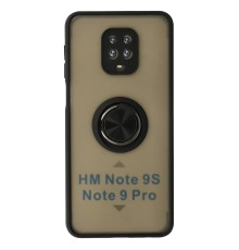 Xiaomi Redmi Note 9 Pro Kılıf Montreal Yüzüklü Silikon Kapak - Siyah