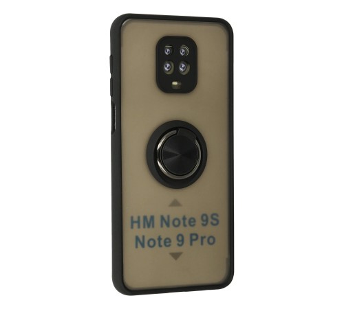 Xiaomi Redmi Note 9 Pro Kılıf Montreal Yüzüklü Silikon Kapak - Siyah Xiaomi Redmi Note 9 Pro Kılıf Montreal Yüzüklü Silikon Kapak - Siyah