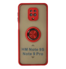 Xiaomi Redmi Note 9 Pro Kılıf Montreal Yüzüklü Silikon Kapak - Kırmızı