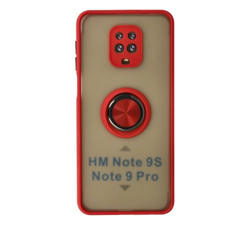 Xiaomi Redmi Note 9 Pro Kılıf Montreal Yüzüklü Silikon Kapak - Kırmızı Xiaomi Redmi Note 9 Pro Kılıf Montreal Yüzüklü Silikon Kapak - Kırmızı