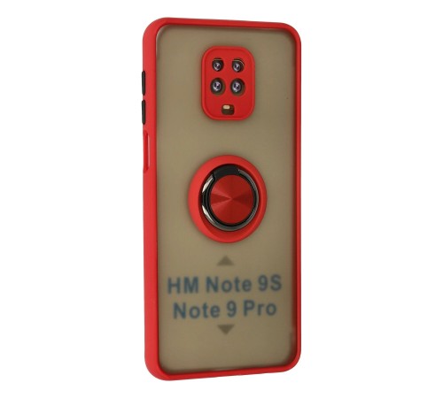 Xiaomi Redmi Note 9 Pro Kılıf Montreal Yüzüklü Silikon Kapak - Kırmızı Xiaomi Redmi Note 9 Pro Kılıf Montreal Yüzüklü Silikon Kapak - Kırmızı
