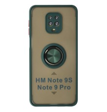 Xiaomi Redmi Note 9 Pro Kılıf Montreal Yüzüklü Silikon Kapak - Yeşil