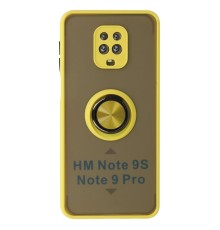 Xiaomi Redmi Note 9 Pro Kılıf Montreal Yüzüklü Silikon Kapak - Sarı
