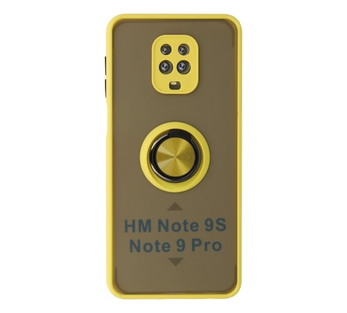 Xiaomi Redmi Note 9 Pro Kılıf Montreal Yüzüklü Silikon Kapak - Sarı Xiaomi Redmi Note 9 Pro Kılıf Montreal Yüzüklü Silikon Kapak - Sarı