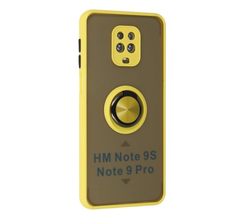Xiaomi Redmi Note 9 Pro Kılıf Montreal Yüzüklü Silikon Kapak - Sarı Xiaomi Redmi Note 9 Pro Kılıf Montreal Yüzüklü Silikon Kapak - Sarı