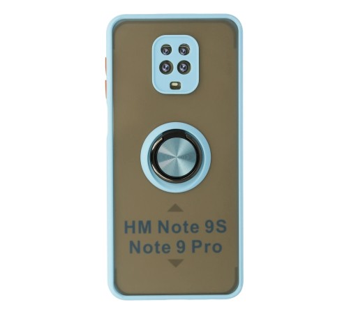 Xiaomi Redmi Note 9 Pro Kılıf Montreal Yüzüklü Silikon Kapak - Buz Mavi Xiaomi Redmi Note 9 Pro Kılıf Montreal Yüzüklü Silikon Kapak - Buz Mavi