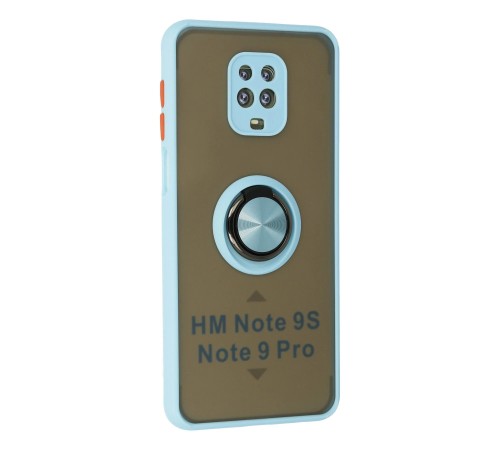 Xiaomi Redmi Note 9 Pro Kılıf Montreal Yüzüklü Silikon Kapak - Buz Mavi Xiaomi Redmi Note 9 Pro Kılıf Montreal Yüzüklü Silikon Kapak - Buz Mavi