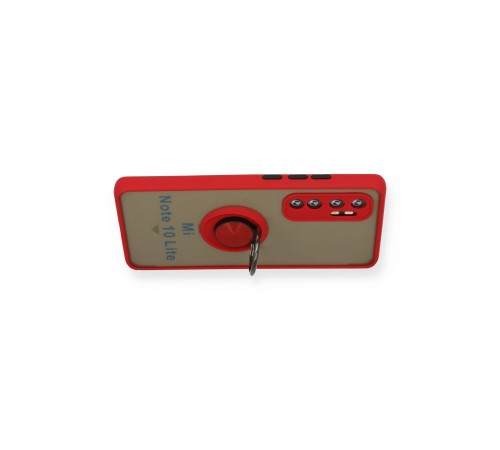 Xiaomi Mi Note 10 Lite Kılıf Montreal Yüzüklü Silikon Kapak - Kırmızı Xiaomi Mi Note 10 Lite Kılıf Montreal Yüzüklü Silikon Kapak - Kırmızı