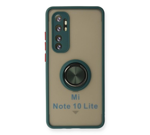 Xiaomi Mi Note 10 Lite Kılıf Montreal Yüzüklü Silikon Kapak - Yeşil Xiaomi Mi Note 10 Lite Kılıf Montreal Yüzüklü Silikon Kapak - Yeşil