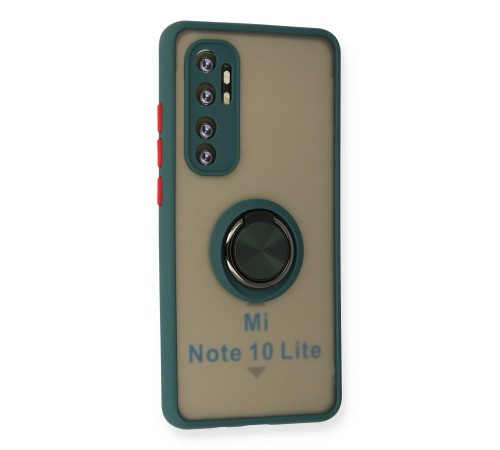 Xiaomi Mi Note 10 Lite Kılıf Montreal Yüzüklü Silikon Kapak - Yeşil Xiaomi Mi Note 10 Lite Kılıf Montreal Yüzüklü Silikon Kapak - Yeşil