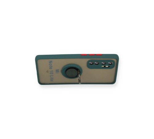 Xiaomi Mi Note 10 Lite Kılıf Montreal Yüzüklü Silikon Kapak - Yeşil Xiaomi Mi Note 10 Lite Kılıf Montreal Yüzüklü Silikon Kapak - Yeşil