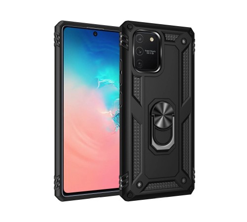 Samsung Galaxy A91 / S10 Lite Kılıf Sofya Yüzüklü Silikon Kapak - Siyah Samsung Galaxy A91 / S10 Lite Kılıf Sofya Yüzüklü Silikon Kapak - Siyah