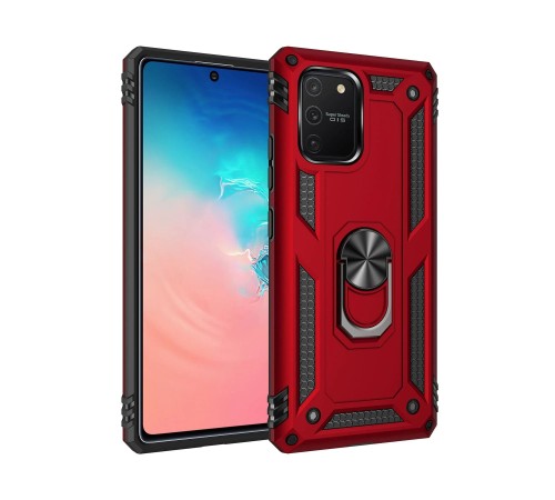 Samsung Galaxy A91 / S10 Lite Kılıf Sofya Yüzüklü Silikon Kapak - Kırmızı Samsung Galaxy A91 / S10 Lite Kılıf Sofya Yüzüklü Silikon Kapak - Kırmızı