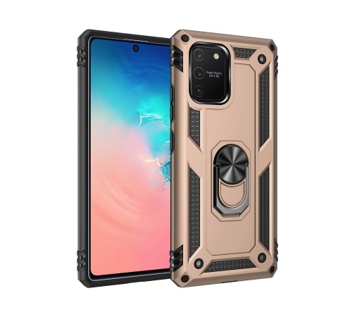 Samsung Galaxy A91 / S10 Lite Kılıf Sofya Yüzüklü Silikon Kapak - Gold Samsung Galaxy A91 / S10 Lite Kılıf Sofya Yüzüklü Silikon Kapak - Gold