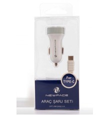 C17 Type-C USB 2.1A Araç Şarjı